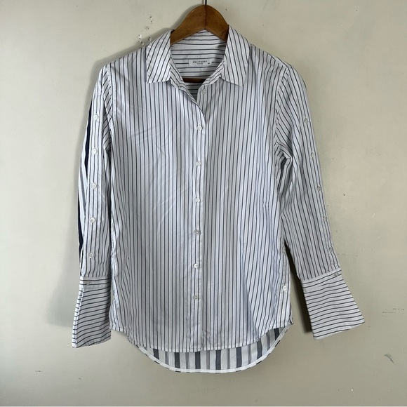 Equipment Surrender Strip Yarn Dye Cotton Popplin Rossi Shirt size Small - Picture 2 of 10